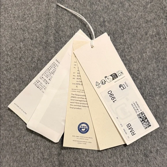 NWT Arket Gray Women's DOUBLÉ WOOL-BLEND BLAZER - Picture 2 of 7